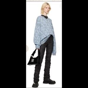 MISBHV Black Ruched Trouser Pants Size: L